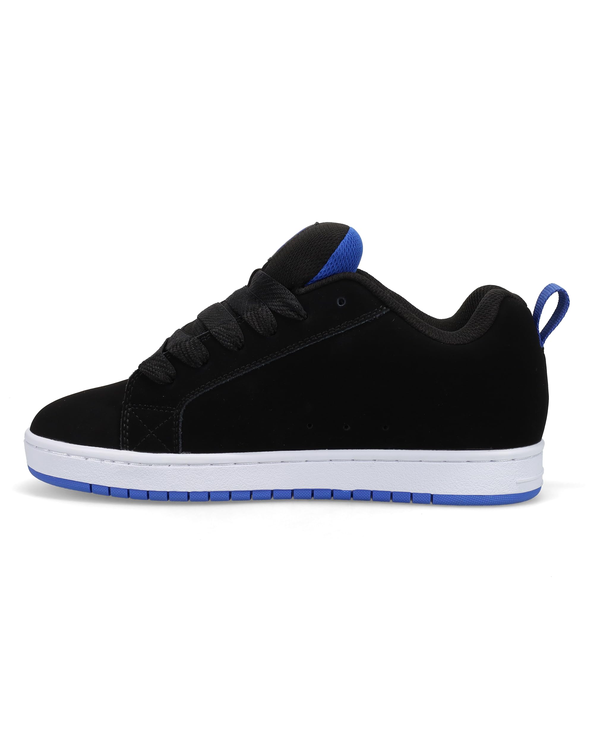 DC Men's Court Graffik Skate Shoe, Black/Blue, 8.5