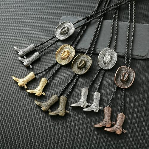 Image of Jeilwiy Bolo Tie for Men, Western Bolero Tie Cowboy Ties Native American Cowgirl Bolo Tie Accessories for Men Women