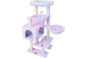 Moon Cat Tree: KIYUMI Cat Tower Condo with Sisal Scratching Post for Indoor Cats