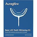 Auraglow Teeth Whitening Kit, Wired LED Accelerator Light, 35% Carbamide Peroxide Teeth Whitening Gel, 12 Whitening Treatments, Whitens up to 10 Shades in 7 Days