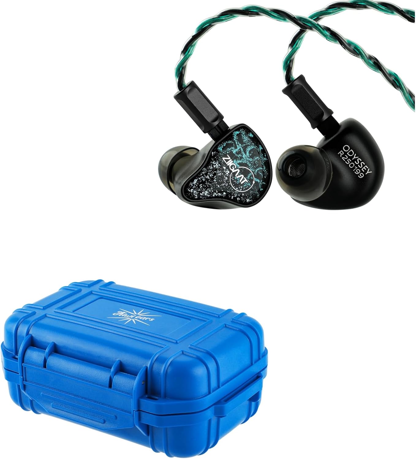 Linsoul ZiiGaat x Hangout. Audio: Odyssey 2 in Ear Monitor, 1DD + 3BA Hybrid IEM + Kiwi Ears SONICAP Waterproof Earbud Case,Hard Protective IEM Storage Box