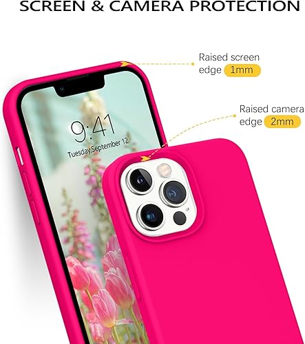 Miniatura 6 de GaoBao Funda para iPhone 13 Pro Max, funda de silicona suave de goma, forro de microfibra, parte trasera dura, a prueba de golpes, funda protectora