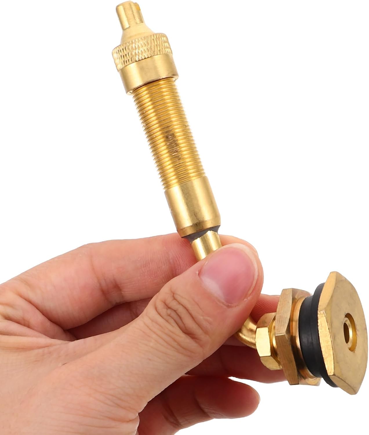 Heavy Duty Tire Valve Stem Trj650-03 Tubeless Leak-Resistant Copper Valve Stem 8cm Length for Truck and Industrial Vehicle Wheels