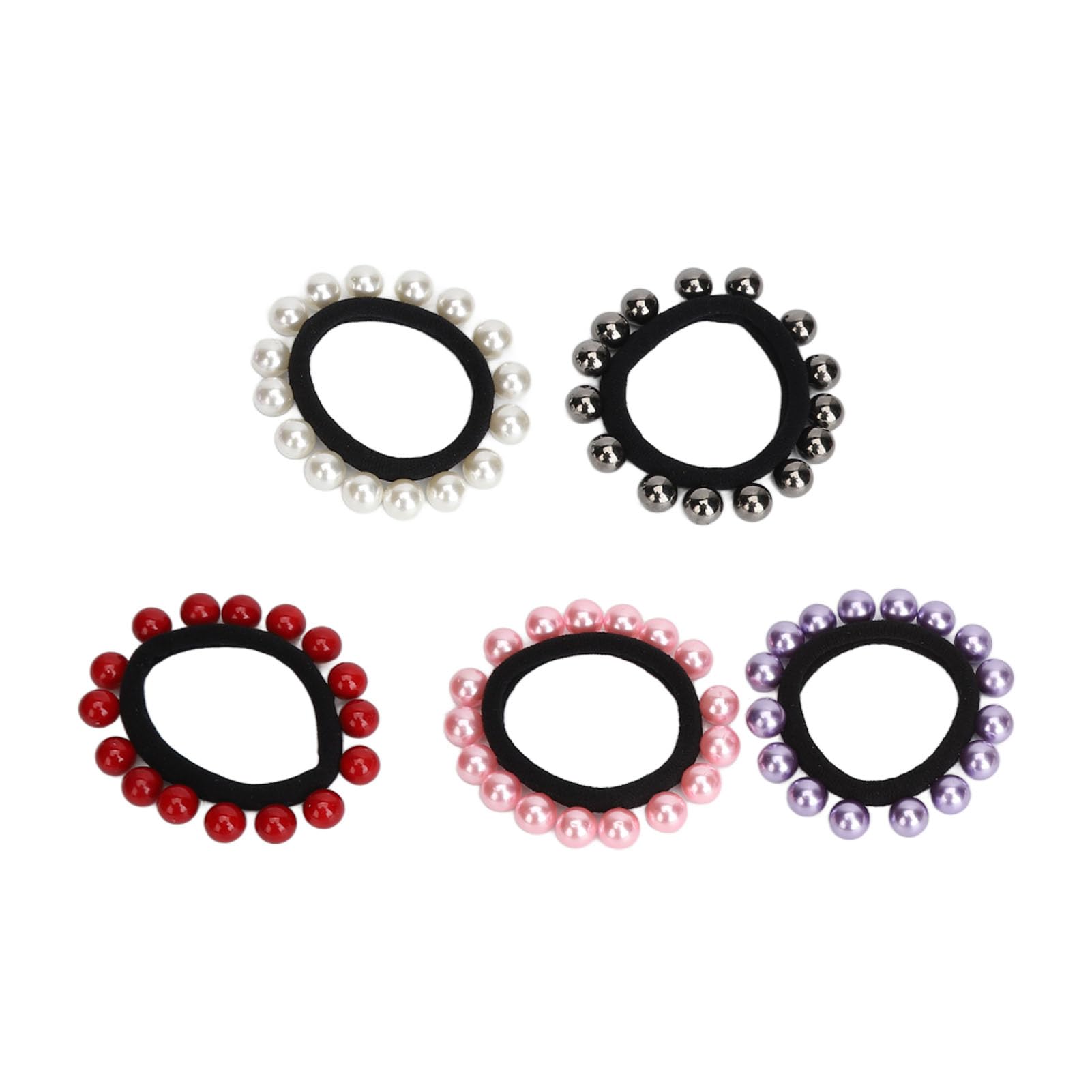 Artificial Pearl Headband, Pearl Hair Ties - Image 3