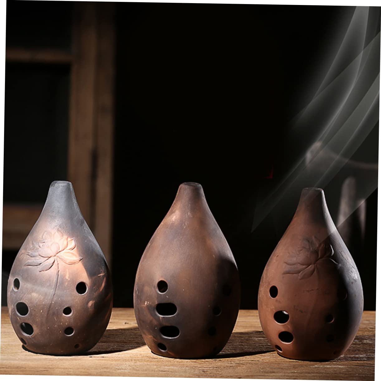 Ocarina Xun in Ceramica, Strumento Musicale Antico a 10 Fori, Accordatura Professionale, Suono Profondo, per Principianti e Artisti Stili multipli
