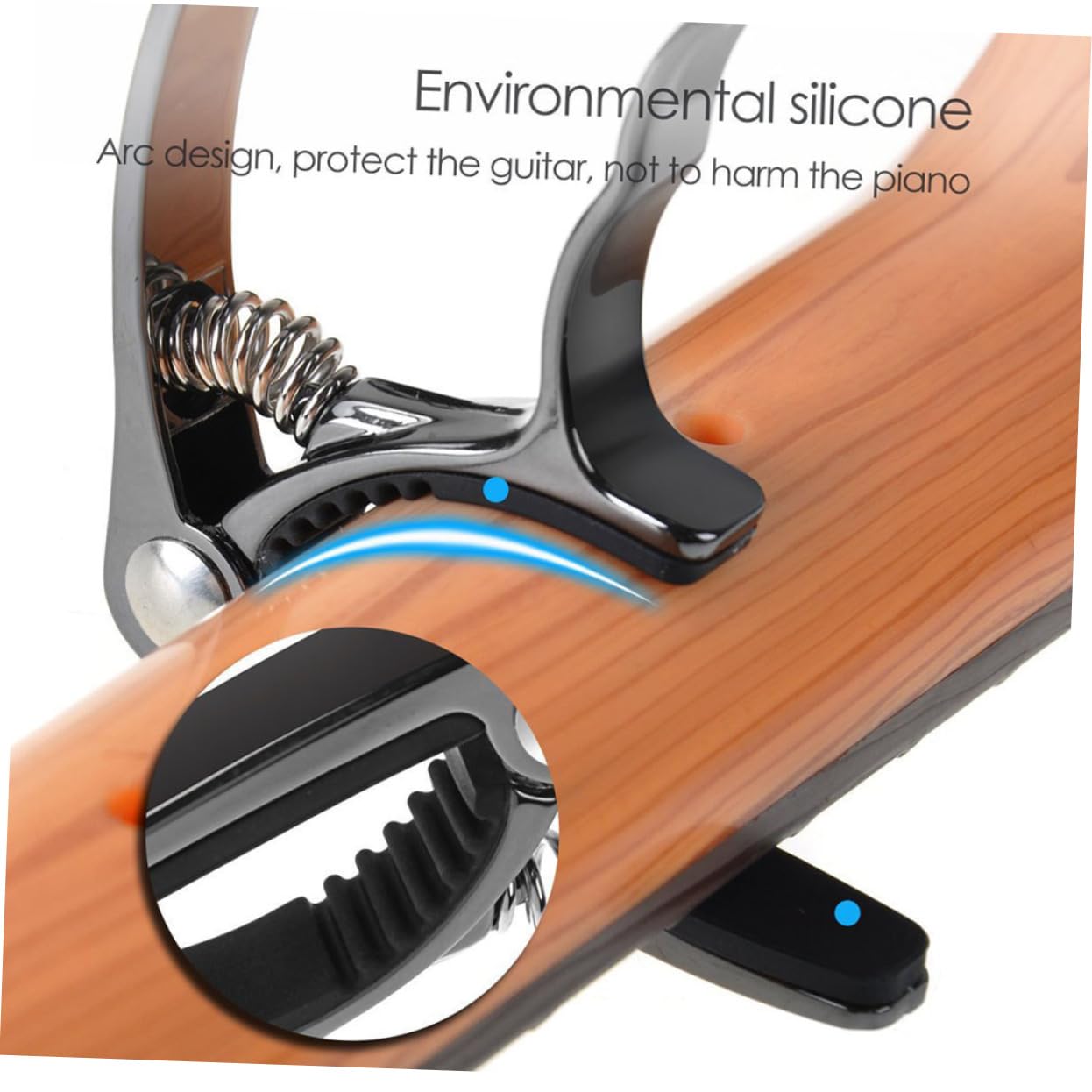 TOYANDONA 3piezas Capo De Guitarra Metálico Ligero y Fácil De Usar Para Guitarra Acústica Eléctrica y Ukelele Negro