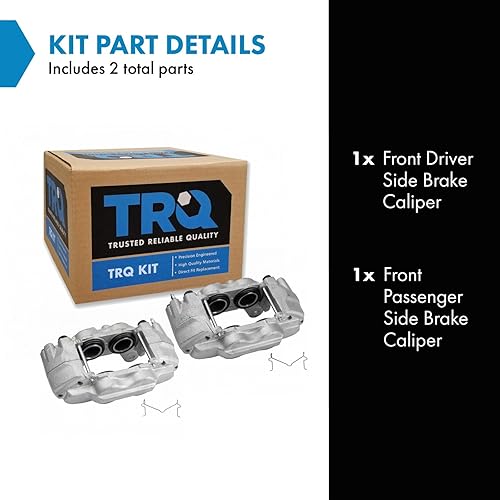 Vista 1642 de TRQ - Juego de pinzas de freno delantero