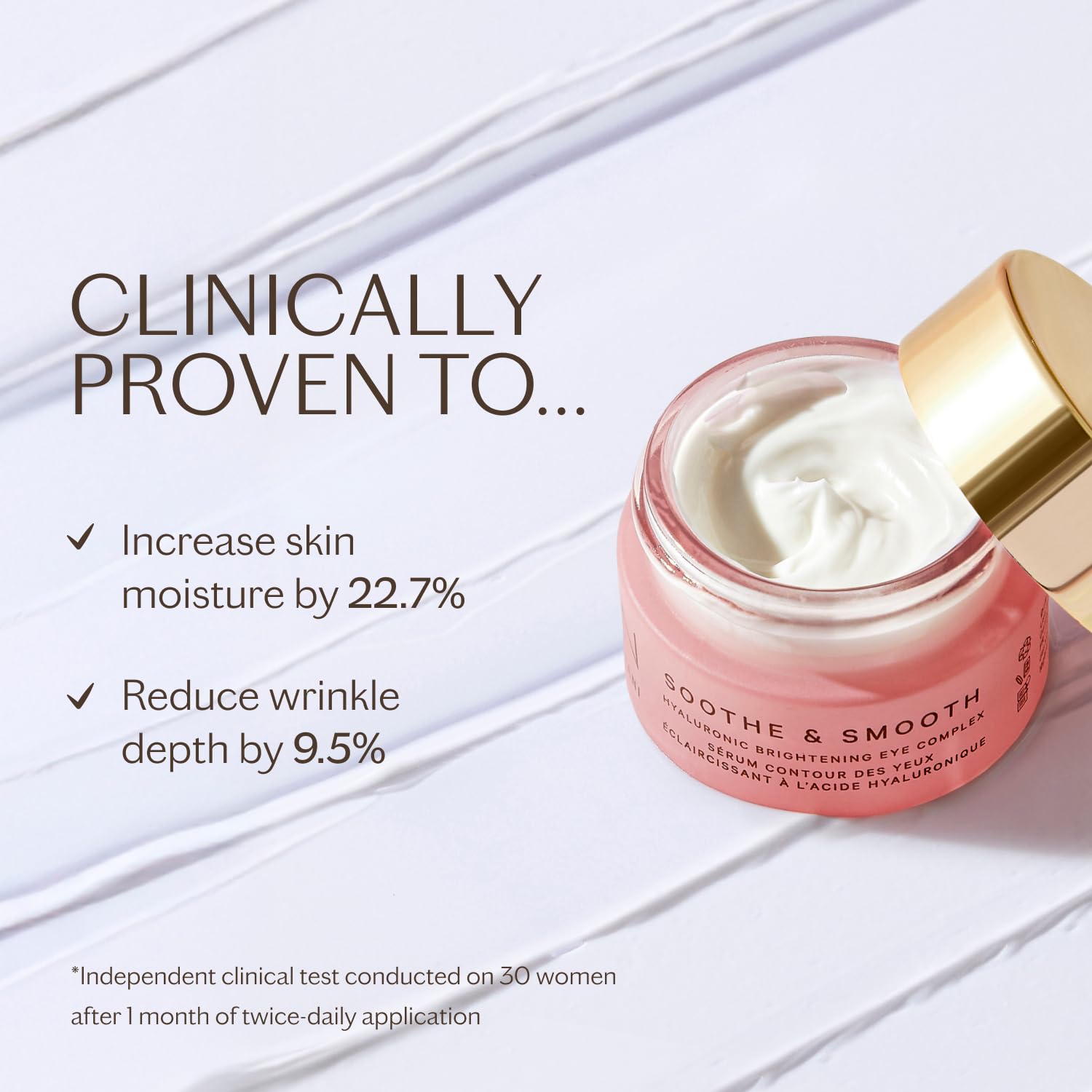 MZ SKIN Soothe & Smooth Hyaluronic Brightening Eye Complex 0.47 fl oz | Luxury Anti-Aging Eye Cream with Hyaluronic Acid, Tri-Peptides & Albizia Bark | Dark Circles, Fine Lines & Puffiness