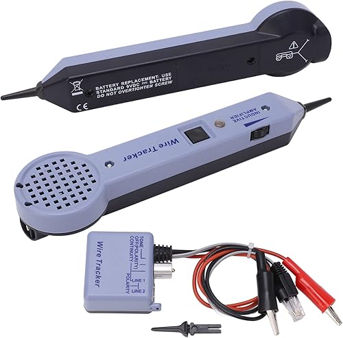 Miniatura 7 de Kit de tono y sonda, kit de probador de rastreo de cables de red, amplificador de inducción ajustable de audio, detector de tóner de cable, probador