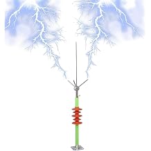 Lightning Rod, Insulated Lightning Protection System Kit, Removable Lightning Arrester for House Roof,Factories, Schools and Towers1600MM