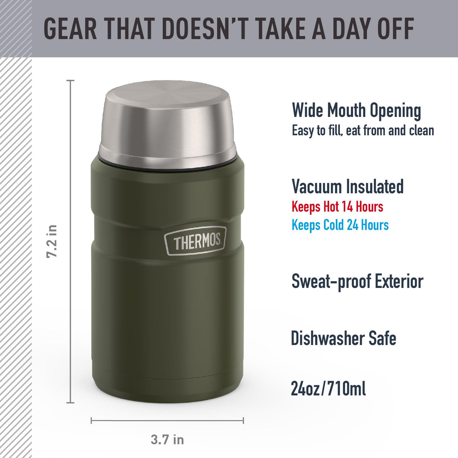 Amazon | THERMOS ステンレスキング 真空断熱フードジャー 24