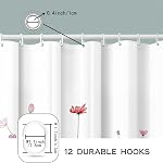 Floral Garden Cosmos Ensemble de Rideaux de douche, Rideau de salle de bains de fleurs 72 x 72 Inch Rideau Douche avec 12 Crochets
