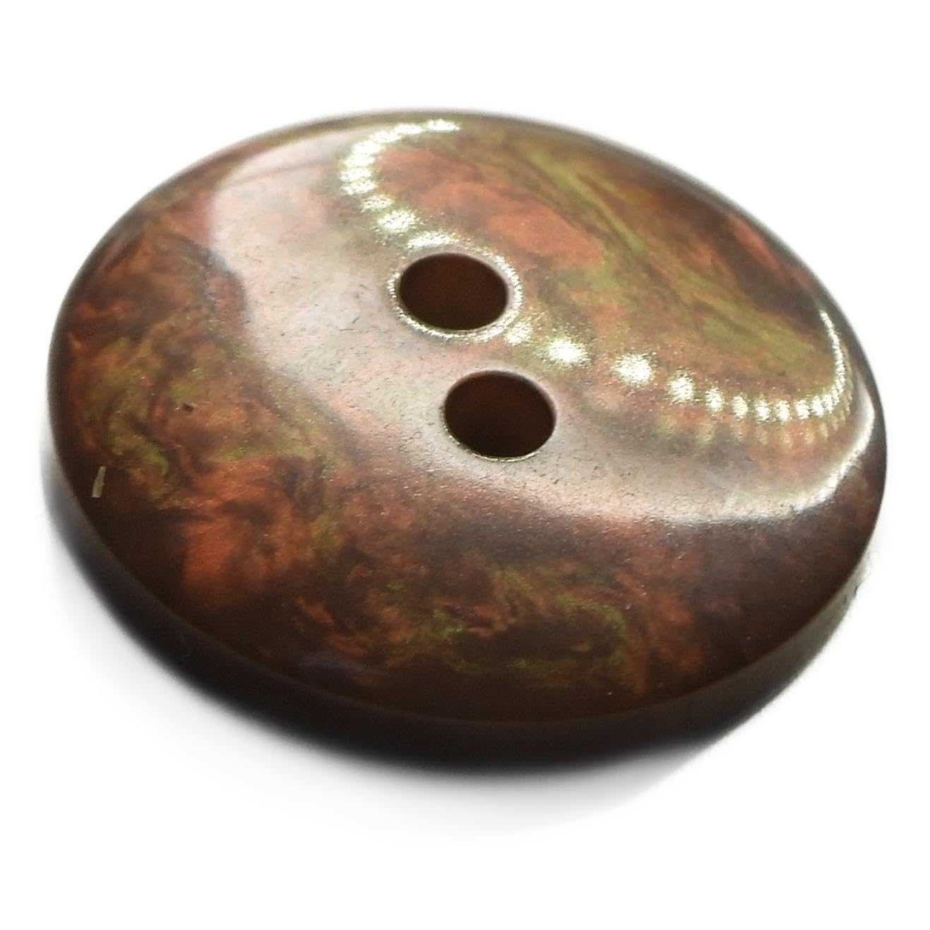20mm Pearl Buttons Glimmer Shiny 208D, 045 Dark Brown, 4