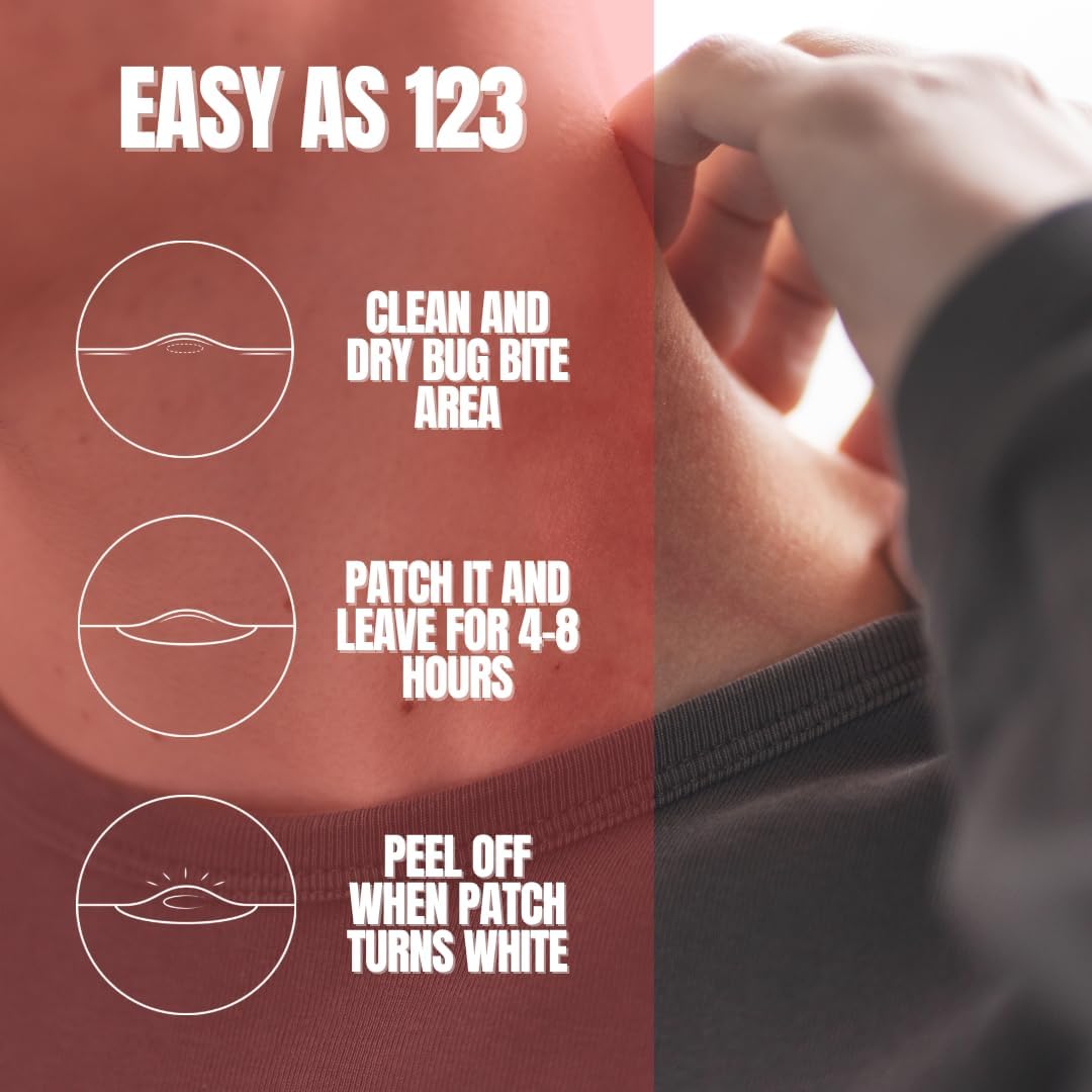 Seven Miles Bug Bite Itch Relief Patch, Great for Hiking, Travel, After Bite Insect Bite Treatment, Anti Itch Cream Alternative, Insect Bite Relief, 72 Patches