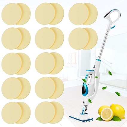 24 Pack Replacement Steam Mop Scent Discs Steam Mop Fragrance Discs Pads Compatible with Bissell Powerfresh and Symphony Series Fits Model 1940, 1806 and 1132, Lemon Fresh Fragrance