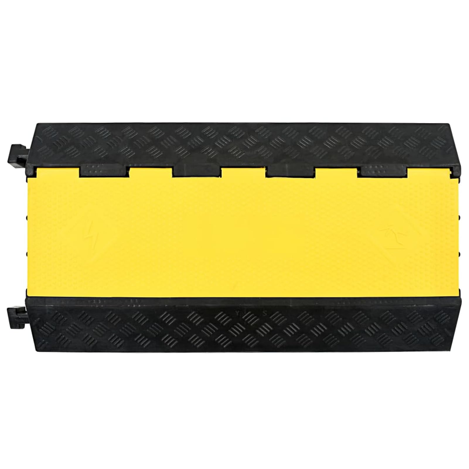 ZEYUAN Rampa de protección de Cable 3 Canales Goma 93 cm, Pasacables Suelo, Canaleta Cables Suelo, Burlete Puerta Garaje, Canaletas para Cableado