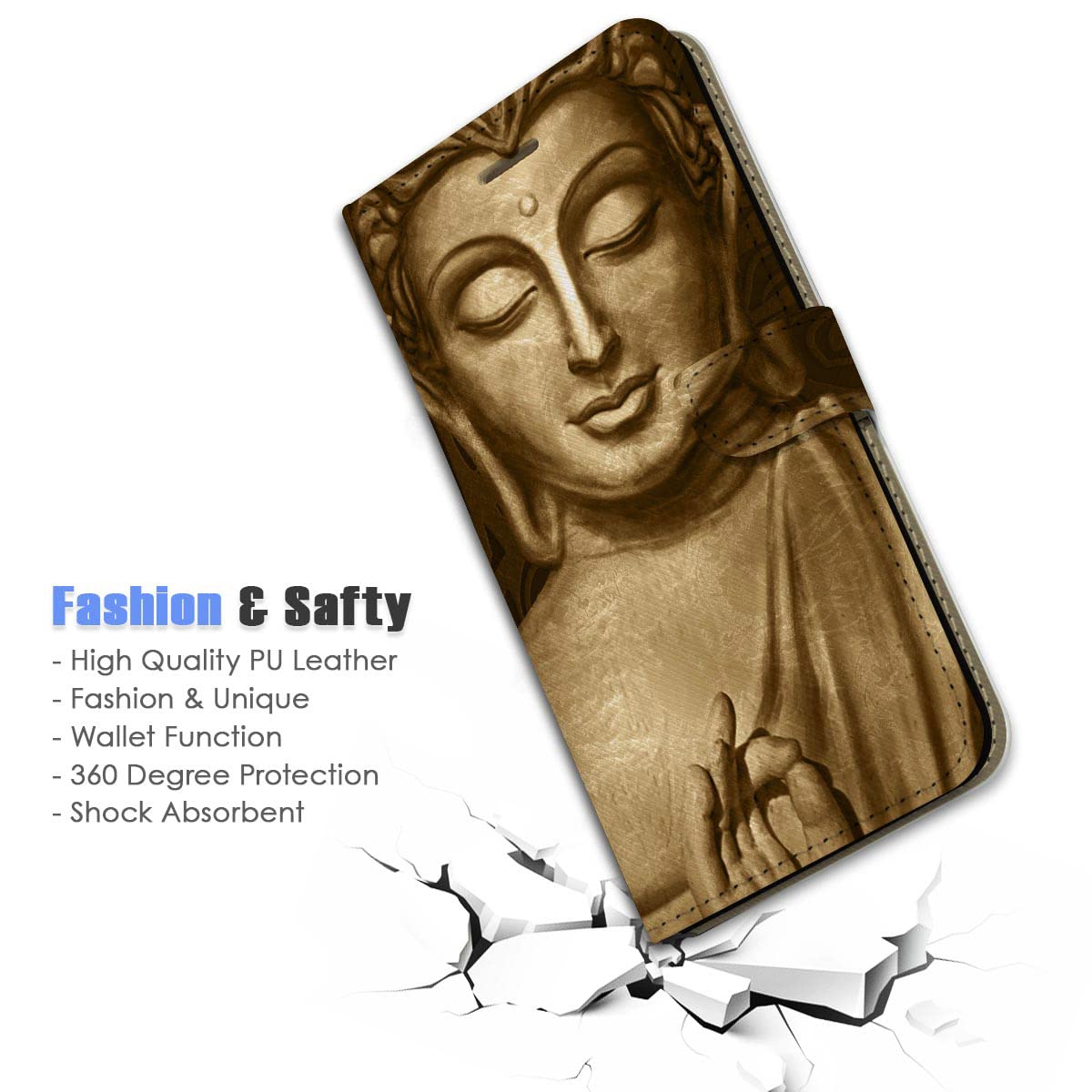 for iPhone 12 Pro Max, Designed Flip Wallet Phone Case Cover