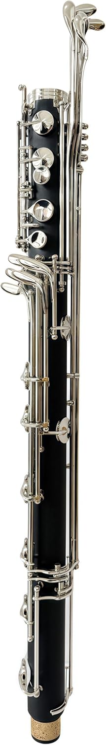 Low C Bb Clarinet Silver Plated Keys Bass Clarinet Professional Musical Instrument With Case