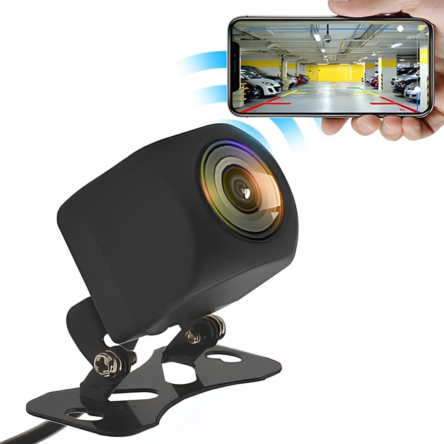 Caméra De Recul WiFi Voiture MOMOTOU 1080P HD - Vision Nocturne, étanche IP68, Angle 170° - Pour SUV, Van, Camping-car, Remorque - Avec Application Mobile