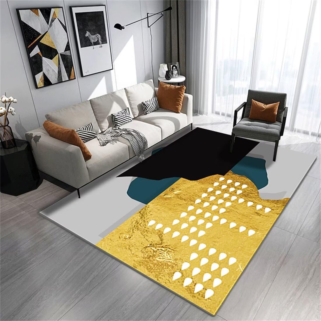 Tapis de couloir design moderne irrégulier pour réveiller la déco d'un bureau