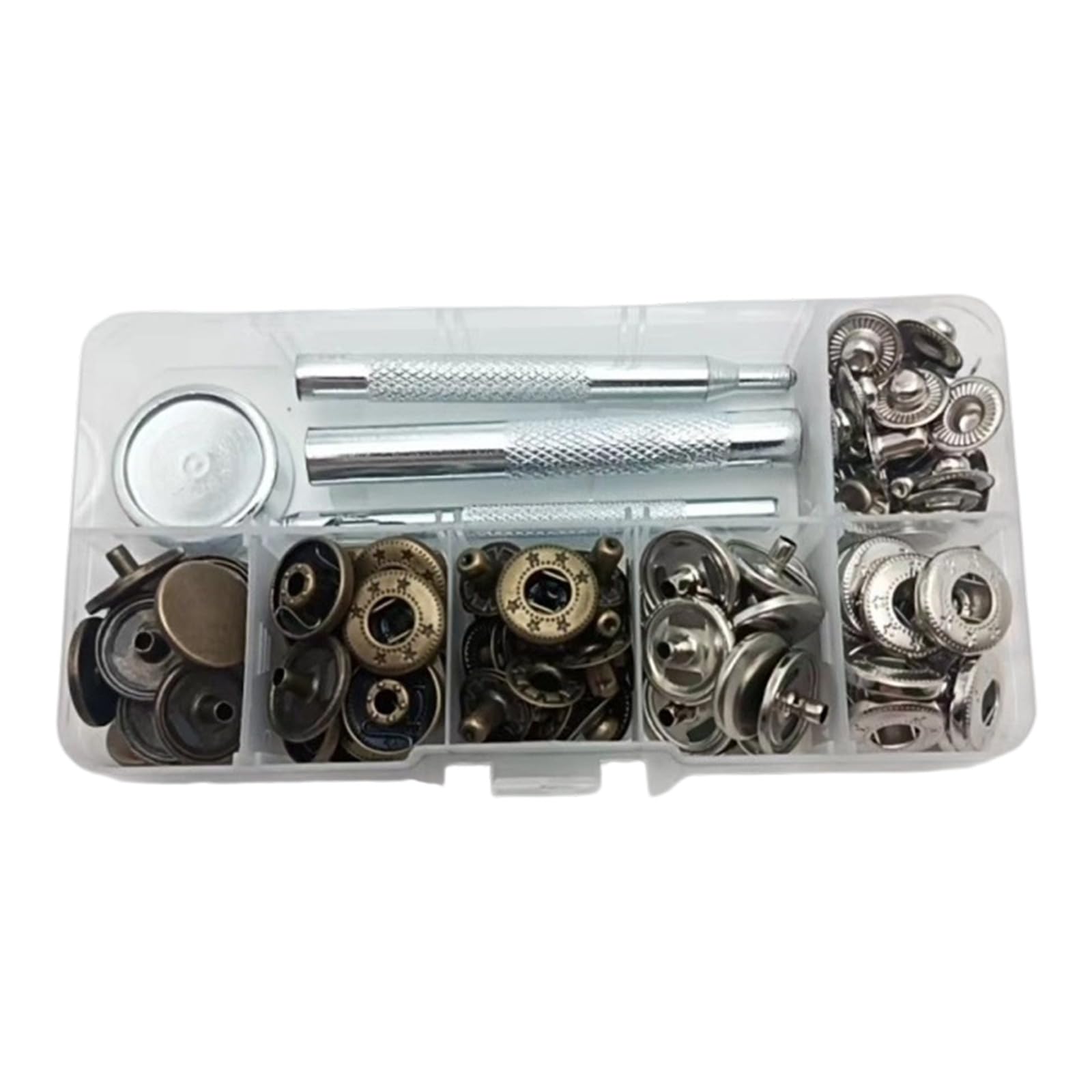 15mm 12.5mm Copper Snapping Fastener Set Durability Metal Button for Bags Clothing Jackets Accessories DIYer Crafting Copper Snapping Fastener Set