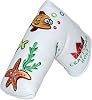 Craftsman Golf Ocean World Fish Crab Seaweed White Blade Putter Cover Headcover Magnetic Closure for Scotty Cameron Taylormade Odyssey Blade Etc
