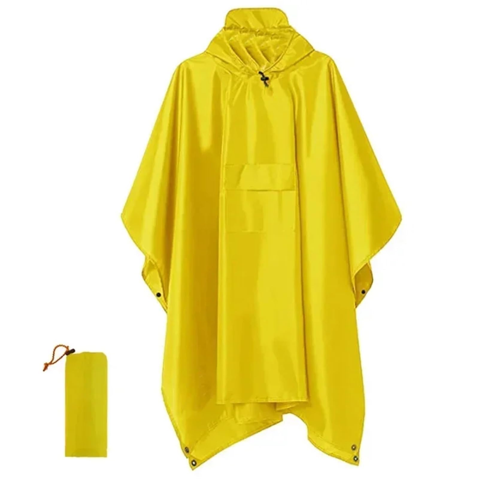 3 in 1 Raincoat Backpack Rain Cover Rain Coat Hood Hiking Cycling Rain Cover Poncho Raincoat Waterproof Outdoor Camping Tent Mat pour L'ExtéRieur(Yellow)