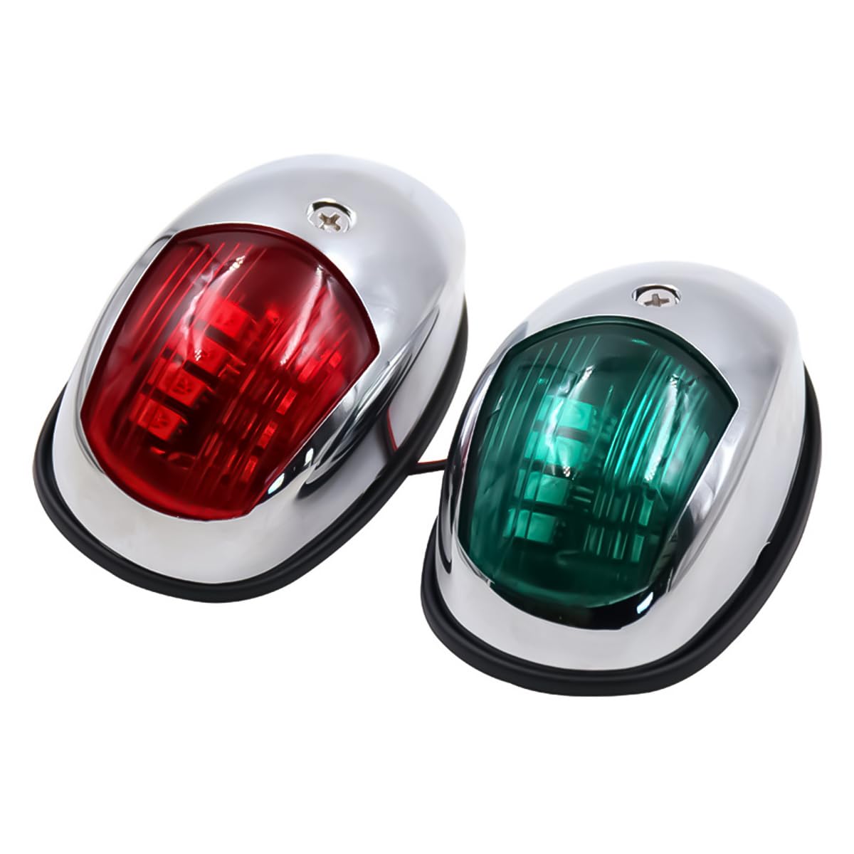 2pcs 12V Marine Rouge Et Vert LED Feu De Navigation, Feu De Navigation Étanche Vert Tribord Rouge Port Lumière, Monté Latéral, Peut Accueillir Jusqu'à 20 Mètres De Bateau
