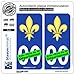 blasonimmat 2 Autocollants Plaque immatriculation Auto : Fleur de Lys