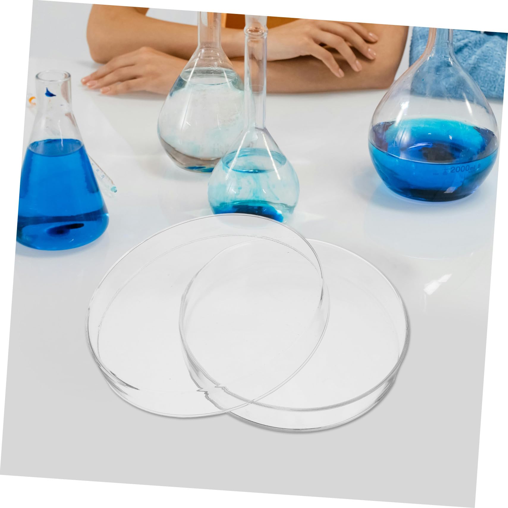 Placas de Petri de Vidrio Borosilicato con Tapa Resistentes Altas Temperaturas Autoclavables para Celular y Microbiológicos Laboratorio