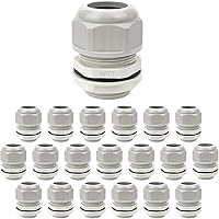 Vista 18 de LeMotech Paquete de 5 prensaestopas NPT de 3/4 pulgadas, impermeables, ajustables, conectores de cable de 0.492-0.709 in, juntas de nailon negro