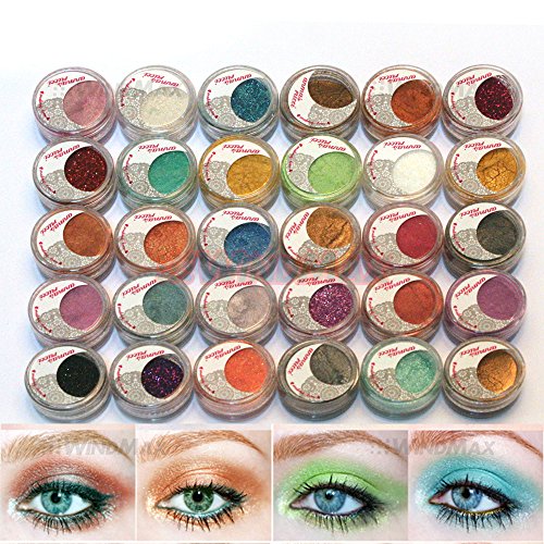 Brand New 30 Pcs Mulit Color Cold Smoked Warmer Glitter Shimmer Pearl Loose Eyeshadow Pigments Mineral Eye Shadow Dust Powder Makeup Party Cosmetic Kit #BE