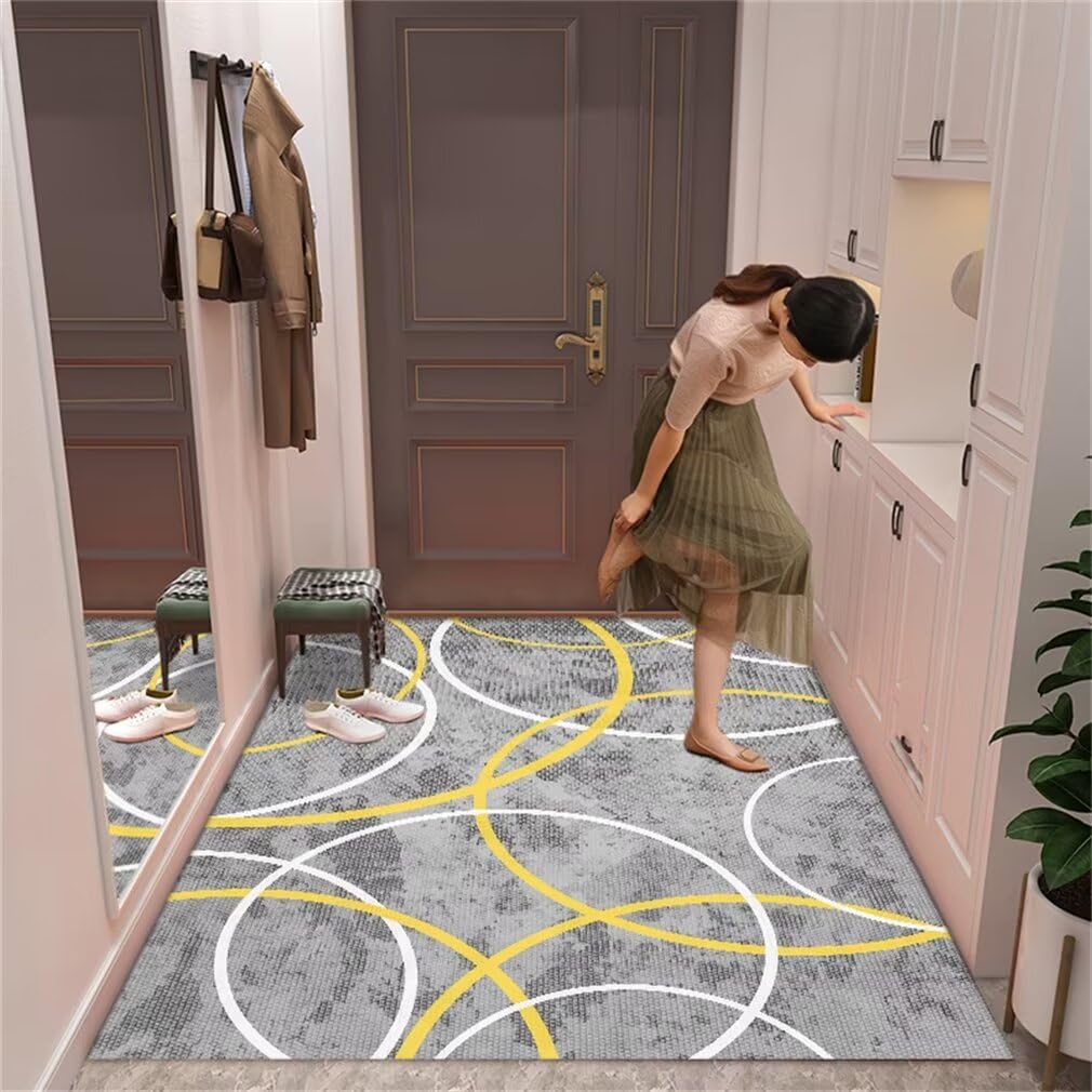 Tapis de salon moderne 50x80cm lavable et compact pour petits espaces et studios