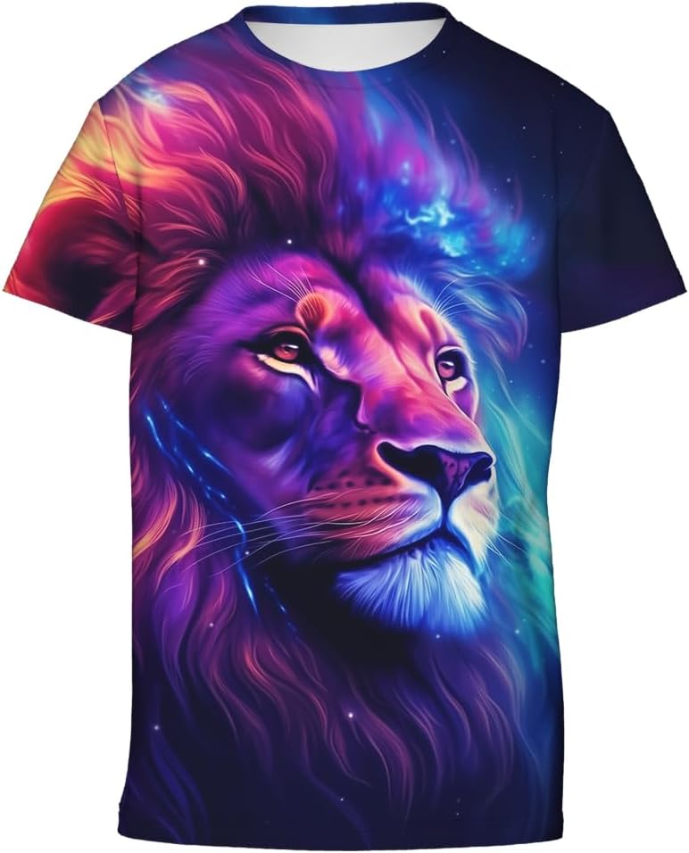 Fire Dragon Boys Girls 3D Graphic Printed T-Shirts Short Sleeve Summer Shirts tees for 6-16 Years