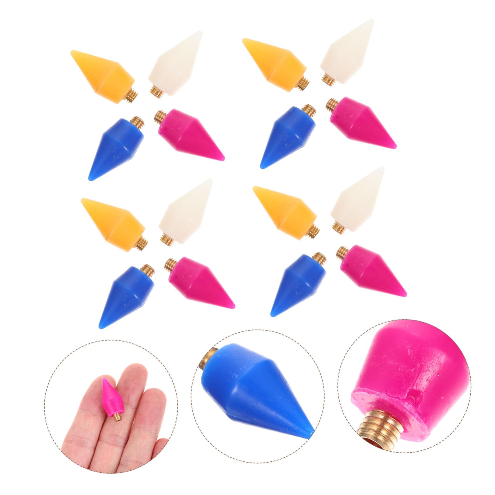FRCOLOR 48pezzi Teste Penna Per Unghie Per Manicure Strumenti Decorazione in Per Unghie Facili Usare Adatte Per e
