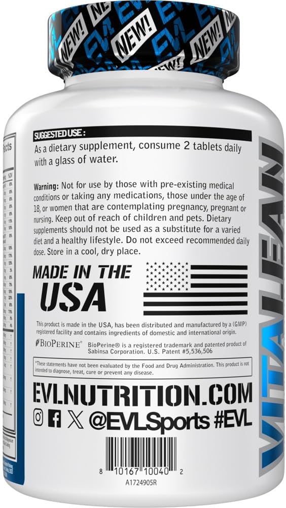 Evlution Nutrition VitaLean - Vitamins + Weight Loss Support - Key Vitamin + Core Antioxidant Support - Daily Nutrient & Weight Management Support - Bone, Eye & Immune Support - 45 Servings image 4 of 6 B0DMTVMCQ4