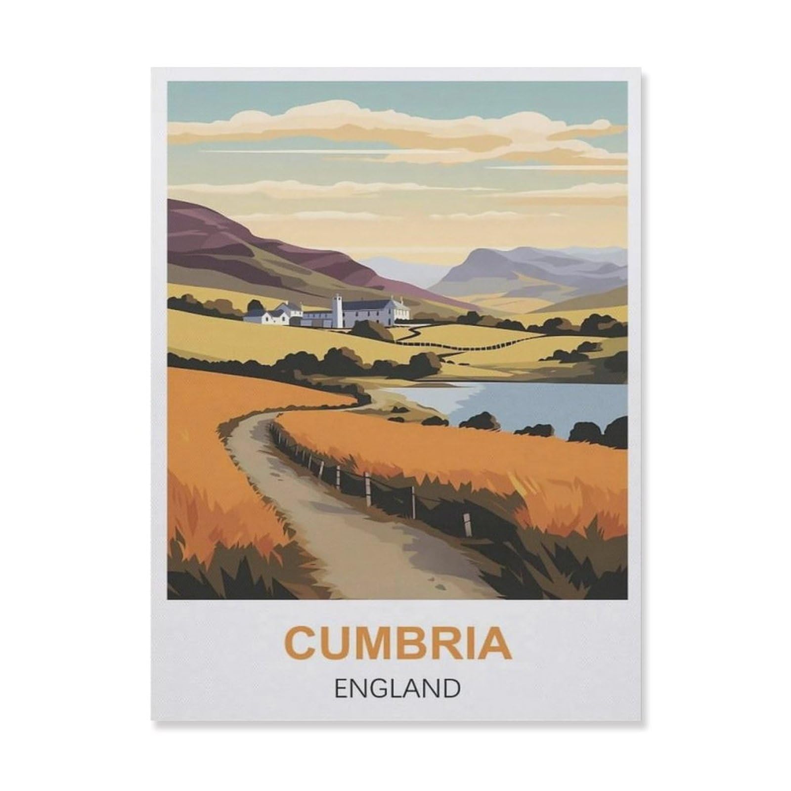 Tin Sign，Cumbria England(30x40cm）