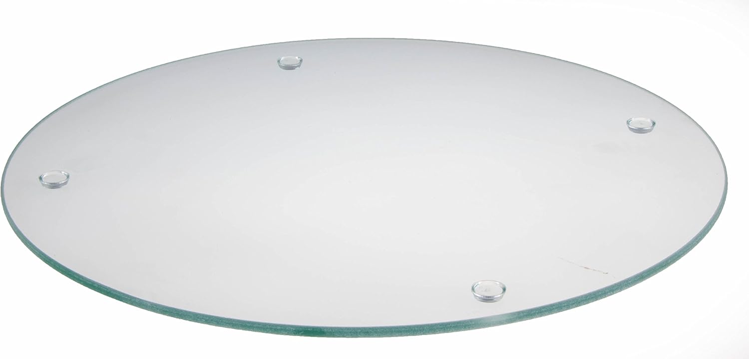 4 Circle Non-Slip Glass Cutting Board Set by Clever Chef - Shatter-Resistant, Durable, Stain-Resistant, and Dishwasher Safe - 9.75 Inches Diameter