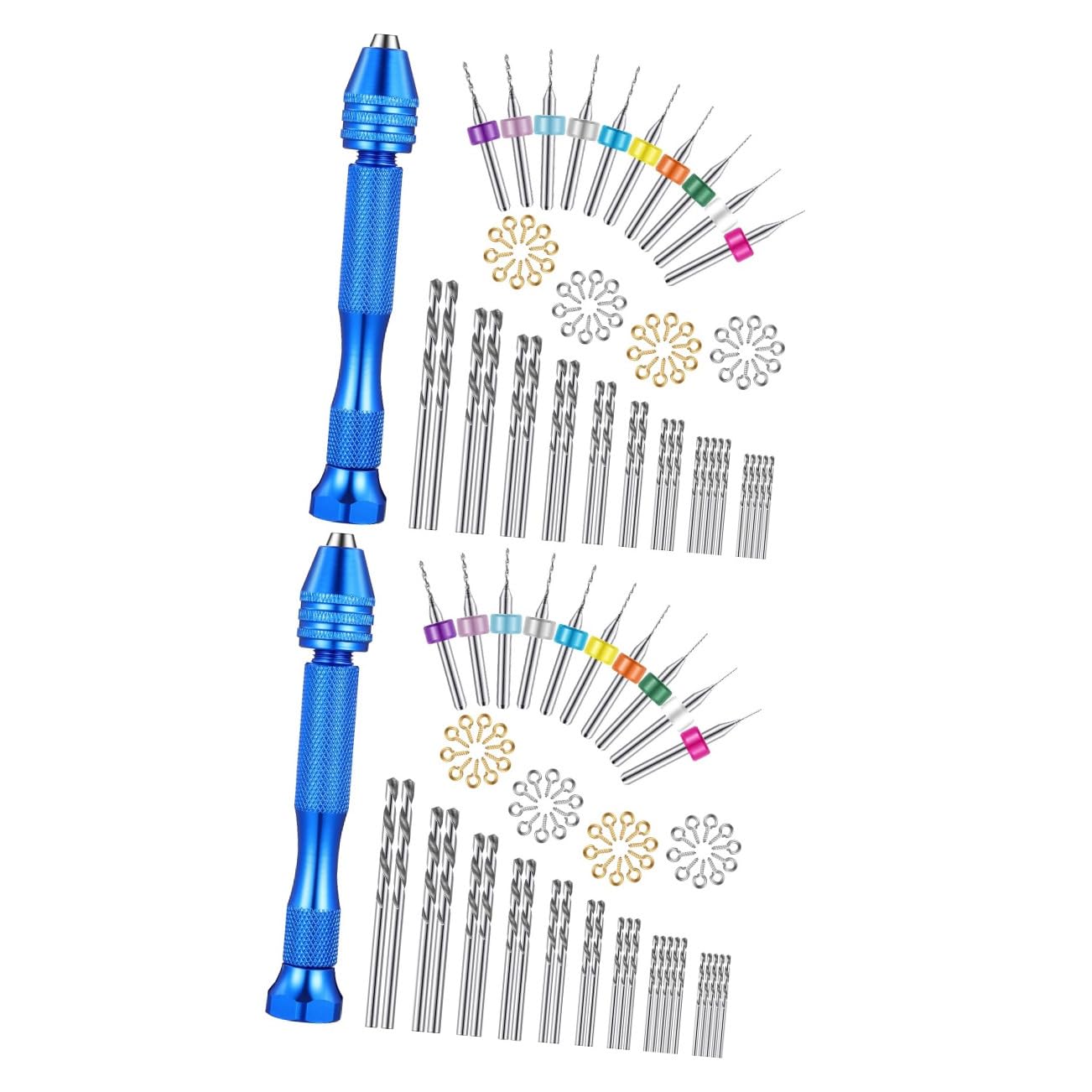 152pezzi Mini Punte Per Trapano e Girevole Precisione Per Modellismo e Te Facile Trasportare e Utilizzare