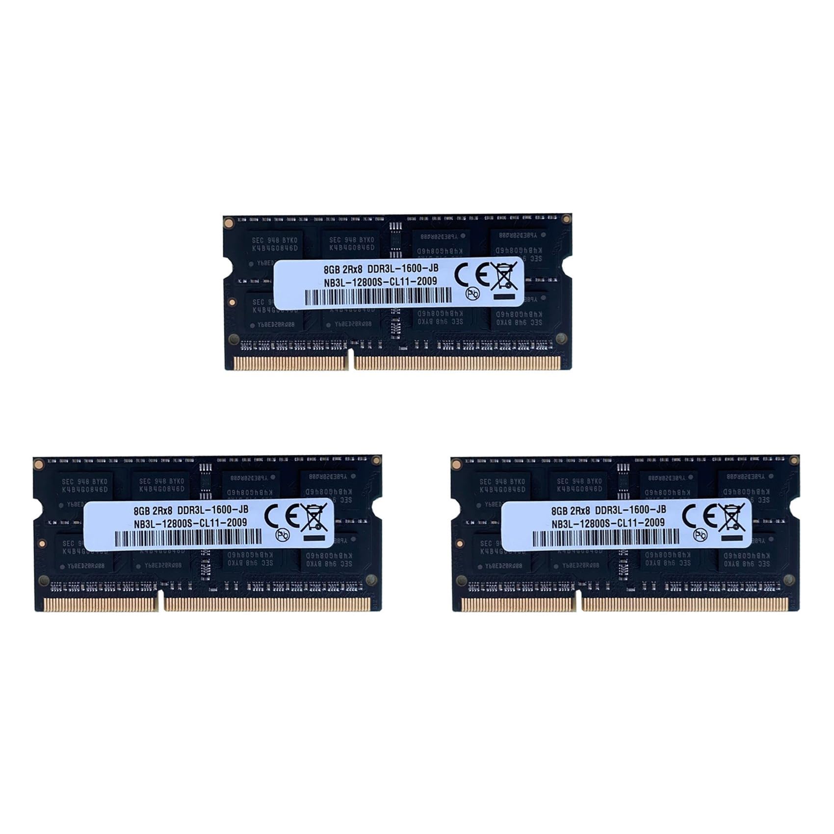 ISTOVO 3 x DDR3 8 GB pamięci RAM laptopa 1600 MHz PC3-12800 1,35 V 204 piny SODIMM obsługa dwukanałowej pamięci laptopa