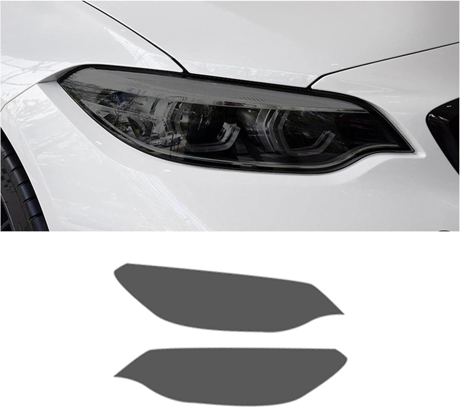 Headlight Protection Sticker Car Front Headlamp Protection Film car Lights Film Headlight Anti-Scratch Non-Yellowing Protective Film Exterior Accessories for M2 F87 2016-2020