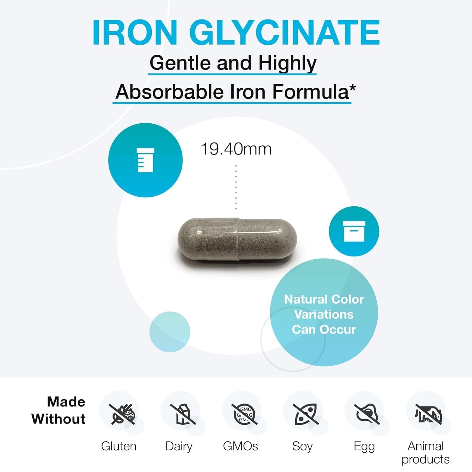 XYMOGEN Iron Glycinate, 120 Capsules — Amazon image 4