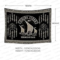 Vista 52 de F-FUN SOUL Tapiz de los vikingos nórdicos, franela suave, 40 x 30 pulgadas, nudo triskele vikingo, runa celta, tapiz de mitología estética