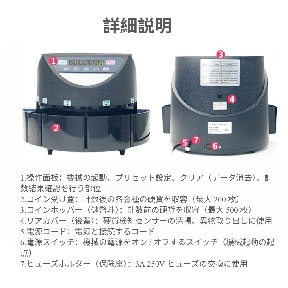 【新500円対応・異物検出機能 】コインカウンター Amazon | 【新500円対応・異物検出機能 】 高速コイン計数機