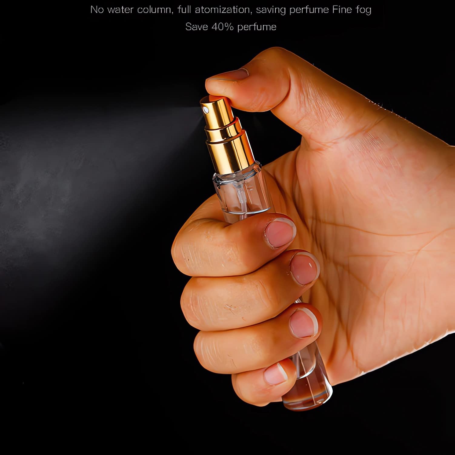 24 Pezzi 10ml Quadrato Vuoto Bottiglie Atomizzatore Vetro Trasparente di Profumo con Tappi Oro di Profumo flacone spray Con Sprayer per Vita Quotidiana