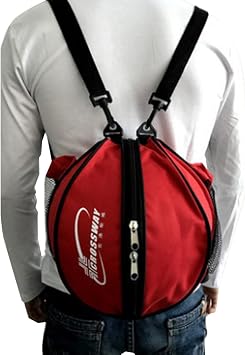 Mochila para bal\u0026oacute;n de f\u0026uacute;tbol, baloncesto, voleibol, de  Hscd1976, color rojo, tamaño talla única : Amazon.es: Deportes y aire libre