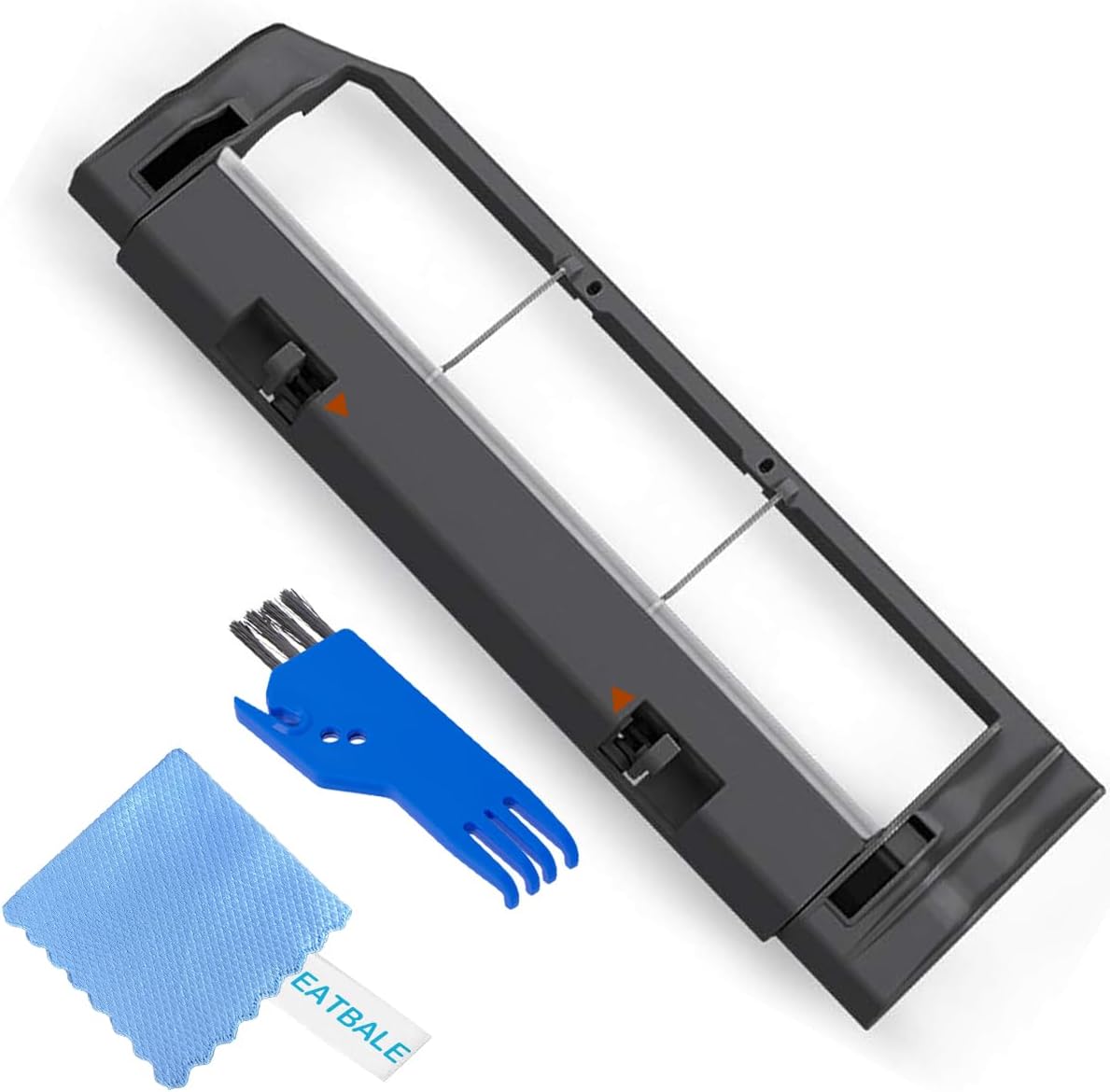 Replacement Parts for Roborock S6 MaxV, S6, S6 Pure, E4,S4 Max, S4, S5 Max, S5, E35 and E2 Robot Vacuum Cleaner, Accessories Brush Guard Main Brush Cover with Cleaning Tools (Black)