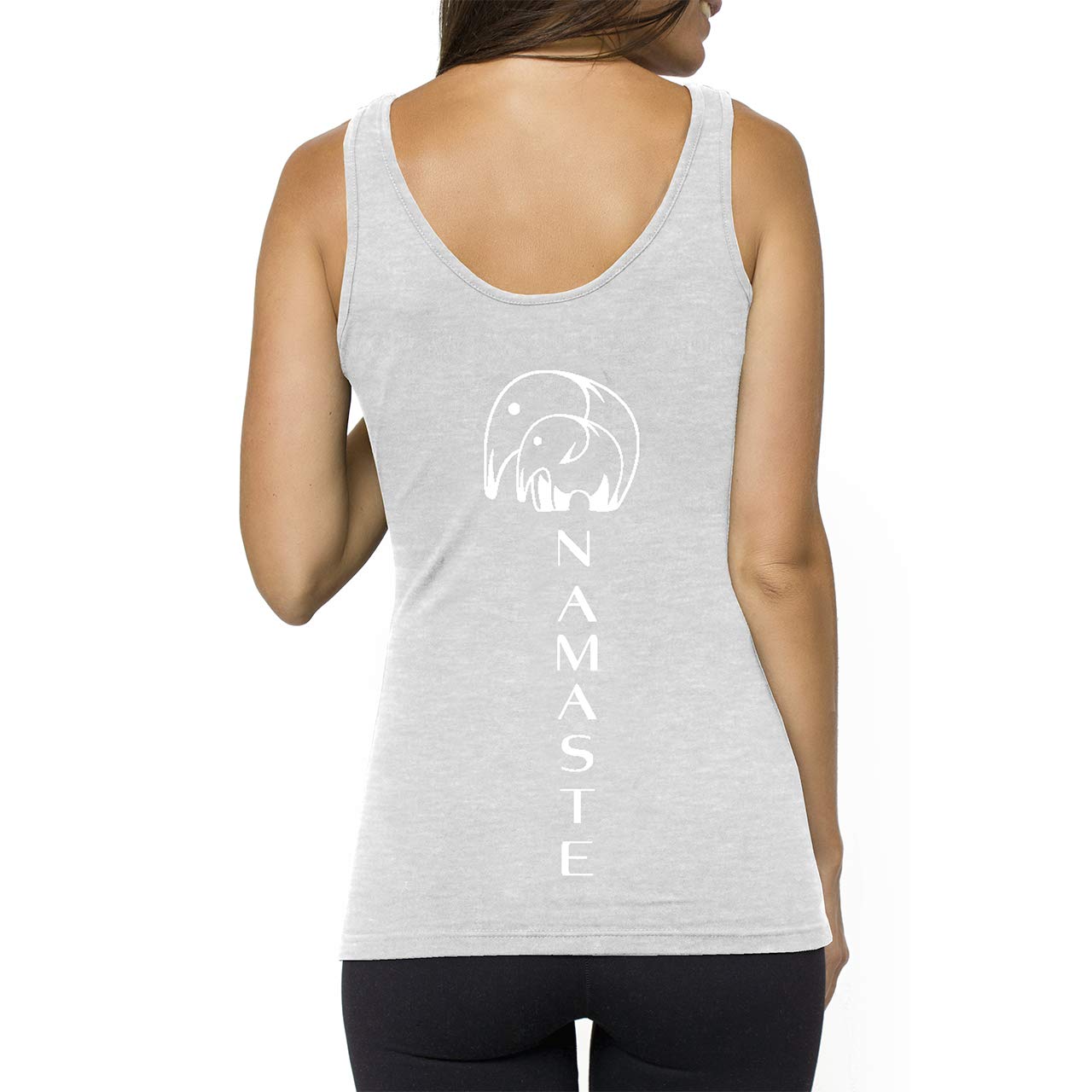 TREELANCE Organic Cotton Yoga Workout Tank Top Moon Phases Shirts Tops Tees Tanks for Women