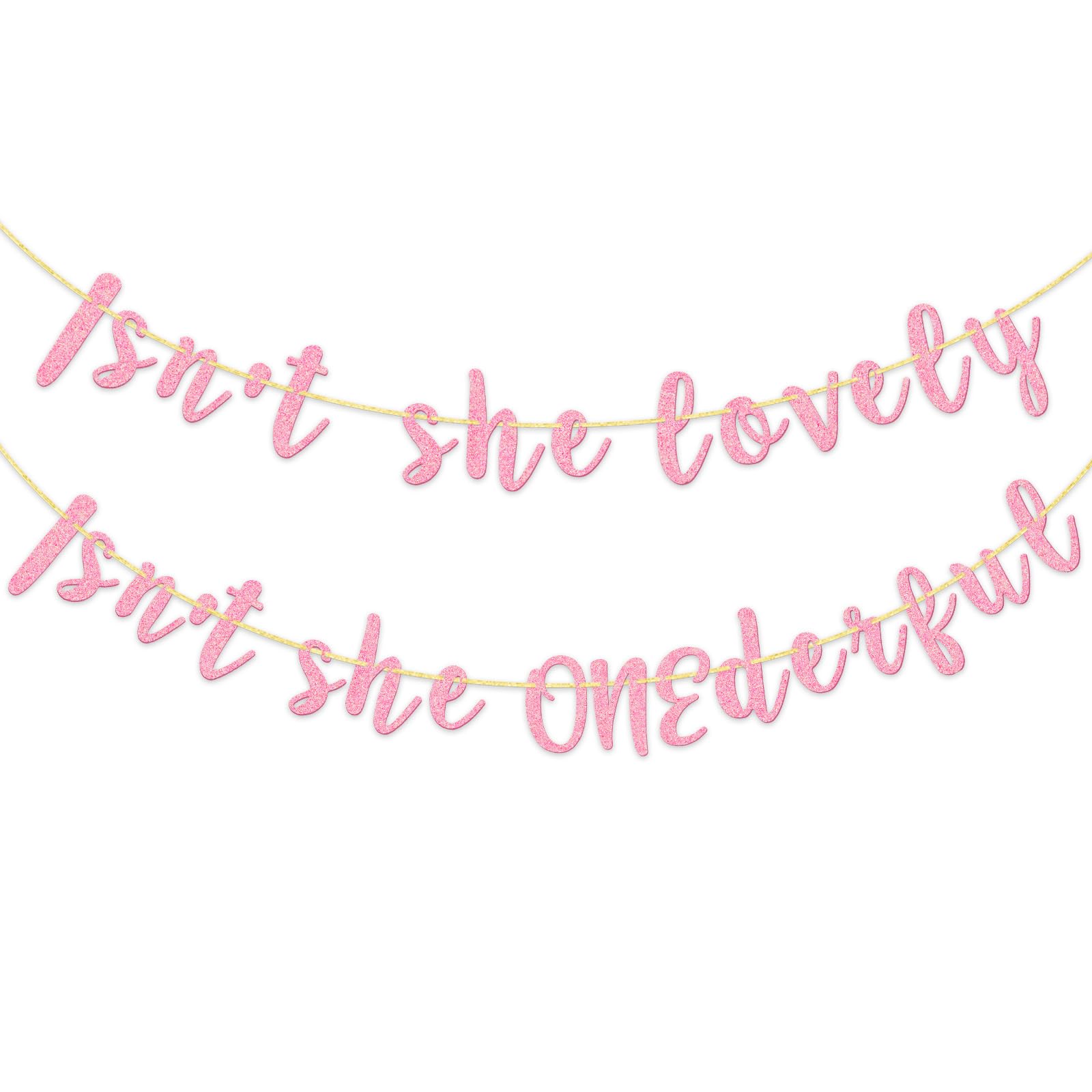 Iss Onderful – Decoraciones De Prier Cupleaños Para Niña, Isn’t She Lovely Isn’t She