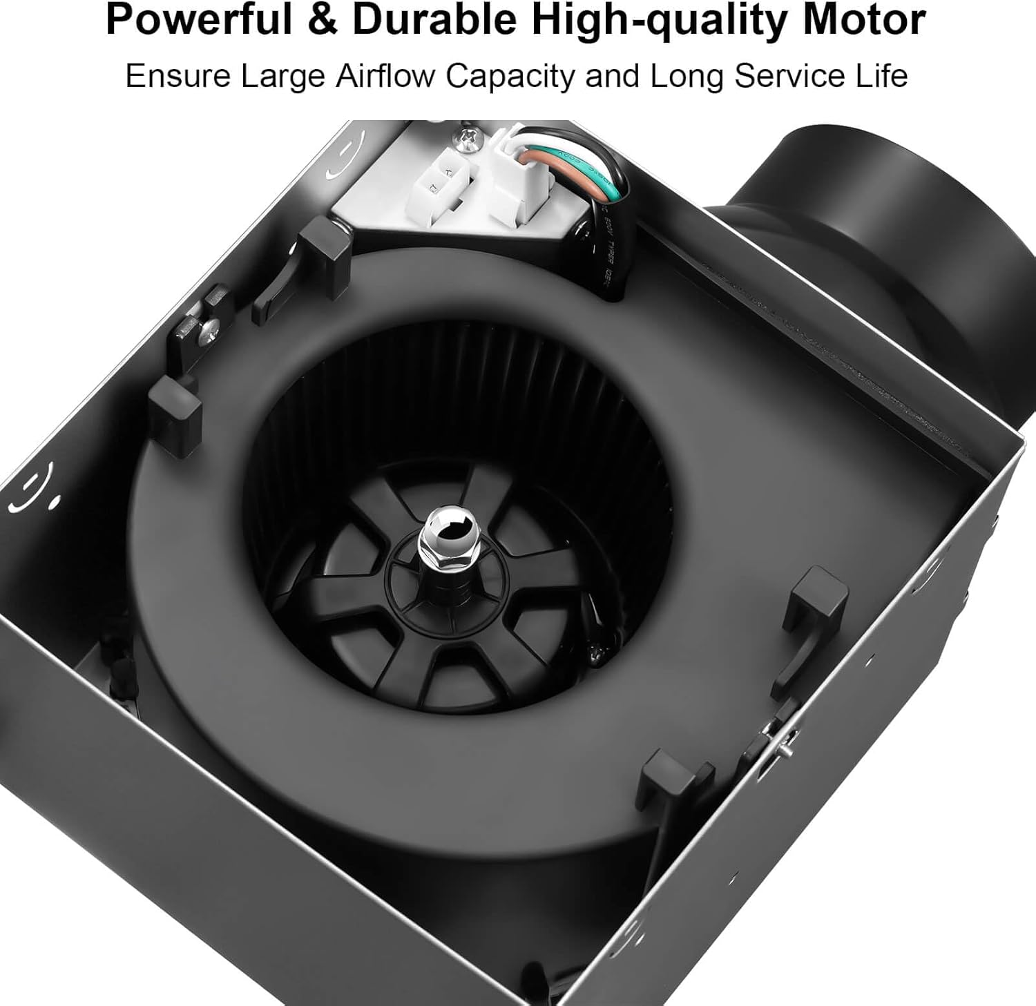 JOEAONZ Bathroom Exhaust Fan with Light 110 CFM Quiet with Color Change, 3000K/4000K/5500K 1000LM Household Ventilation Fan Light Combo, Energy Saving Ceiling Mount Bathroom Extractor, Memory Function